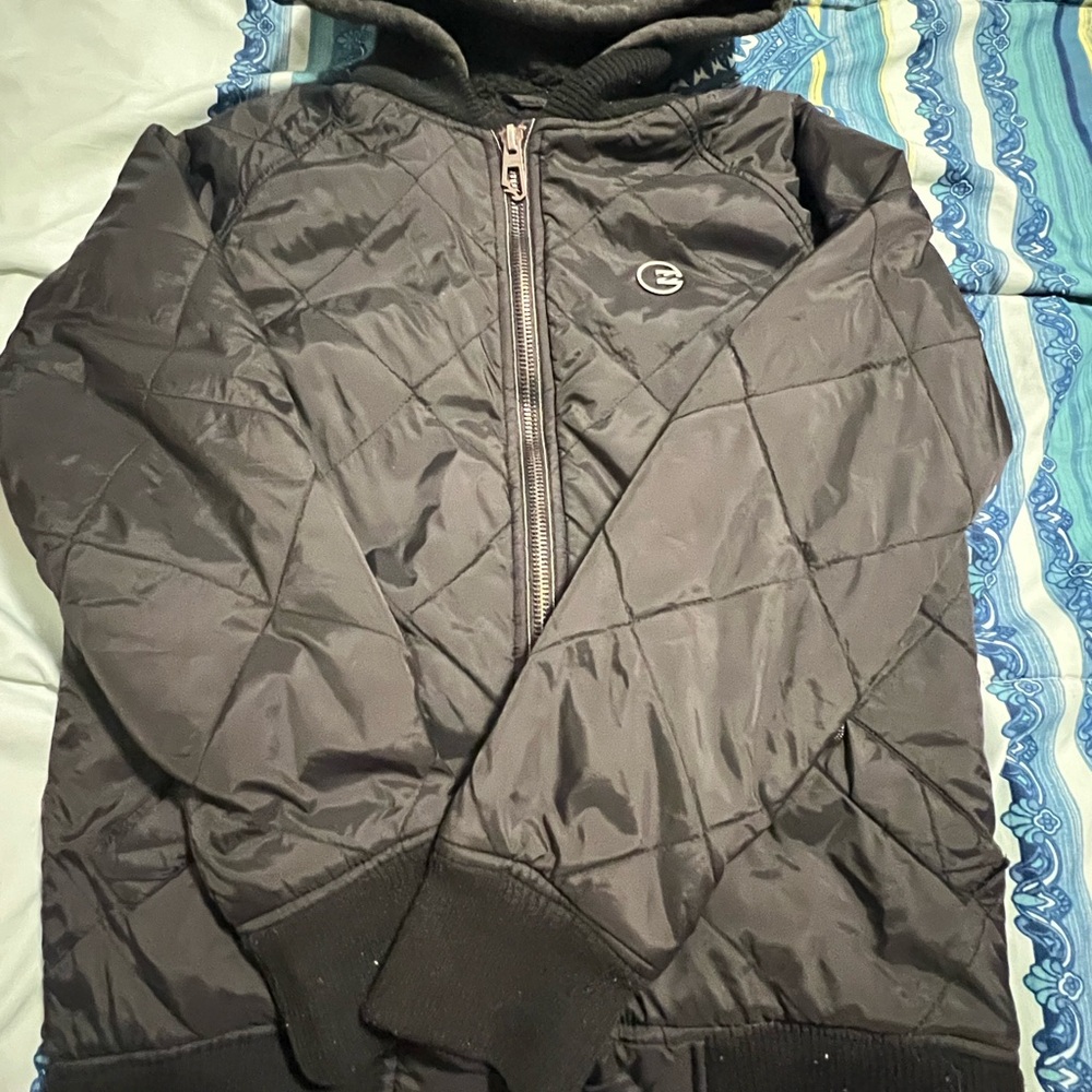 Billabong Black Hooded Puffer Jacket
